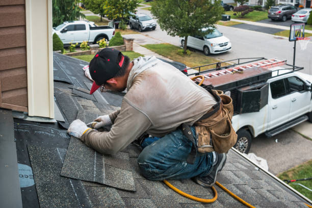 Professional Roof Installation technician working in Manton, CA